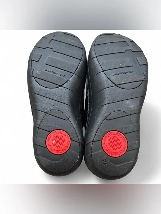 FitFlop Superloafer Black Leather Comfort Shoes 8.5 Work Walking - Picture 4 of 8